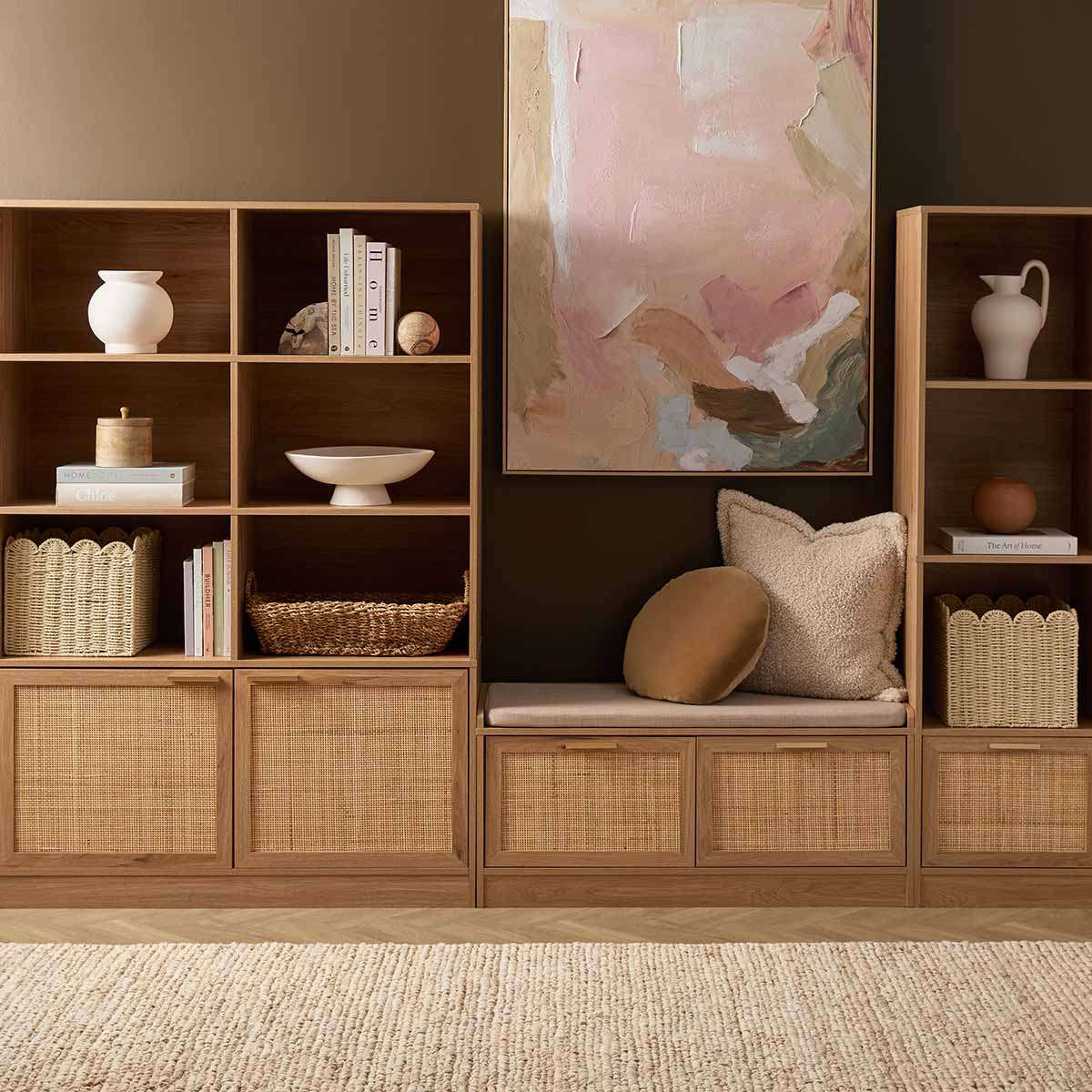 Noosa Rattan Large Bookcase - Natural