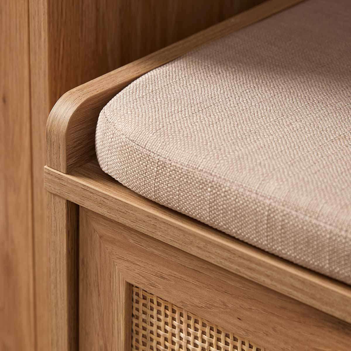 Noosa Rattan Storage Bench Seat - Natural