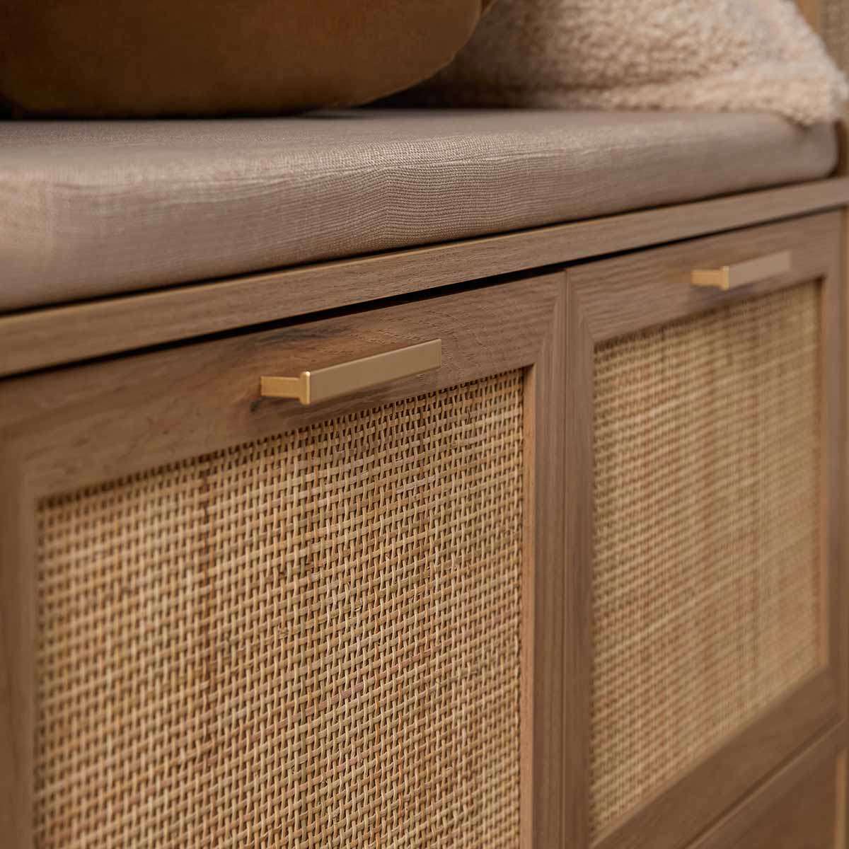 Noosa Rattan Storage Bench Seat - Natural