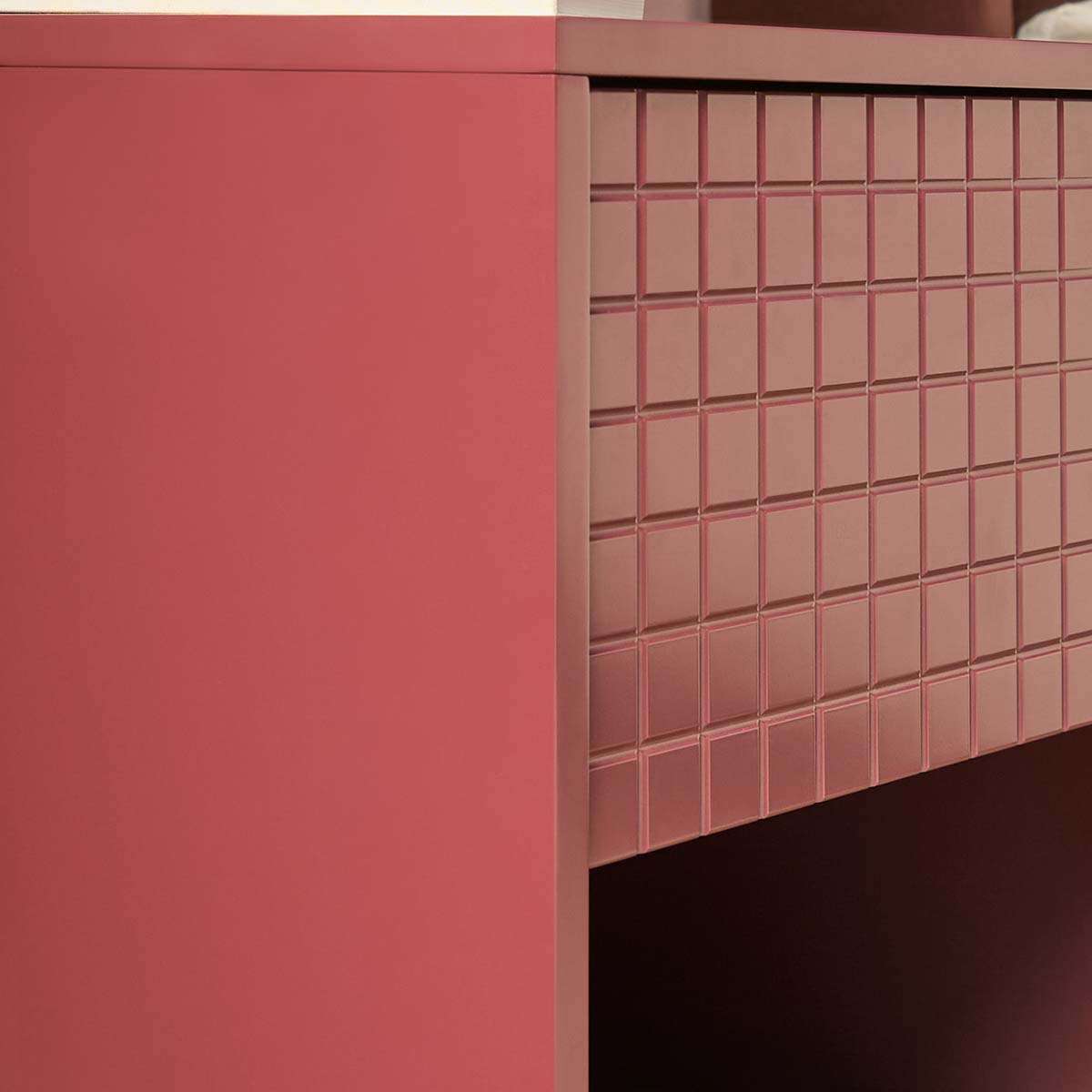 Drew Checkerboard Bedside Table - Shiraz