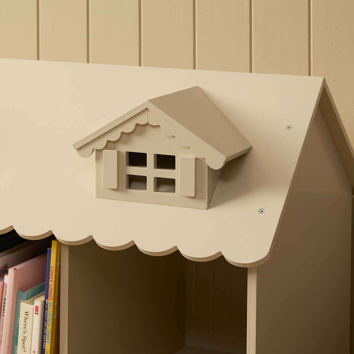 Classic Dollhouse Bookshelf - Cream