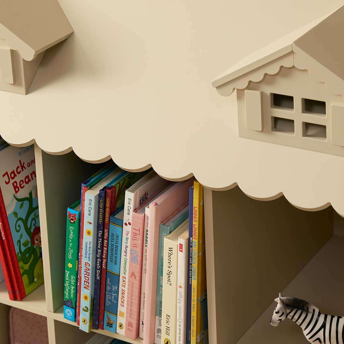 Classic Dollhouse Bookshelf - Cream