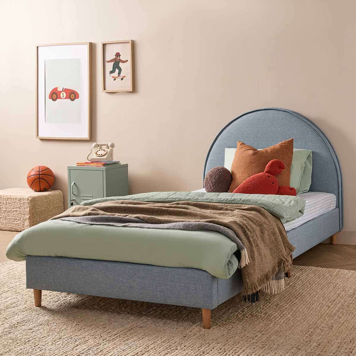 Imogen King Single Bed - Blue