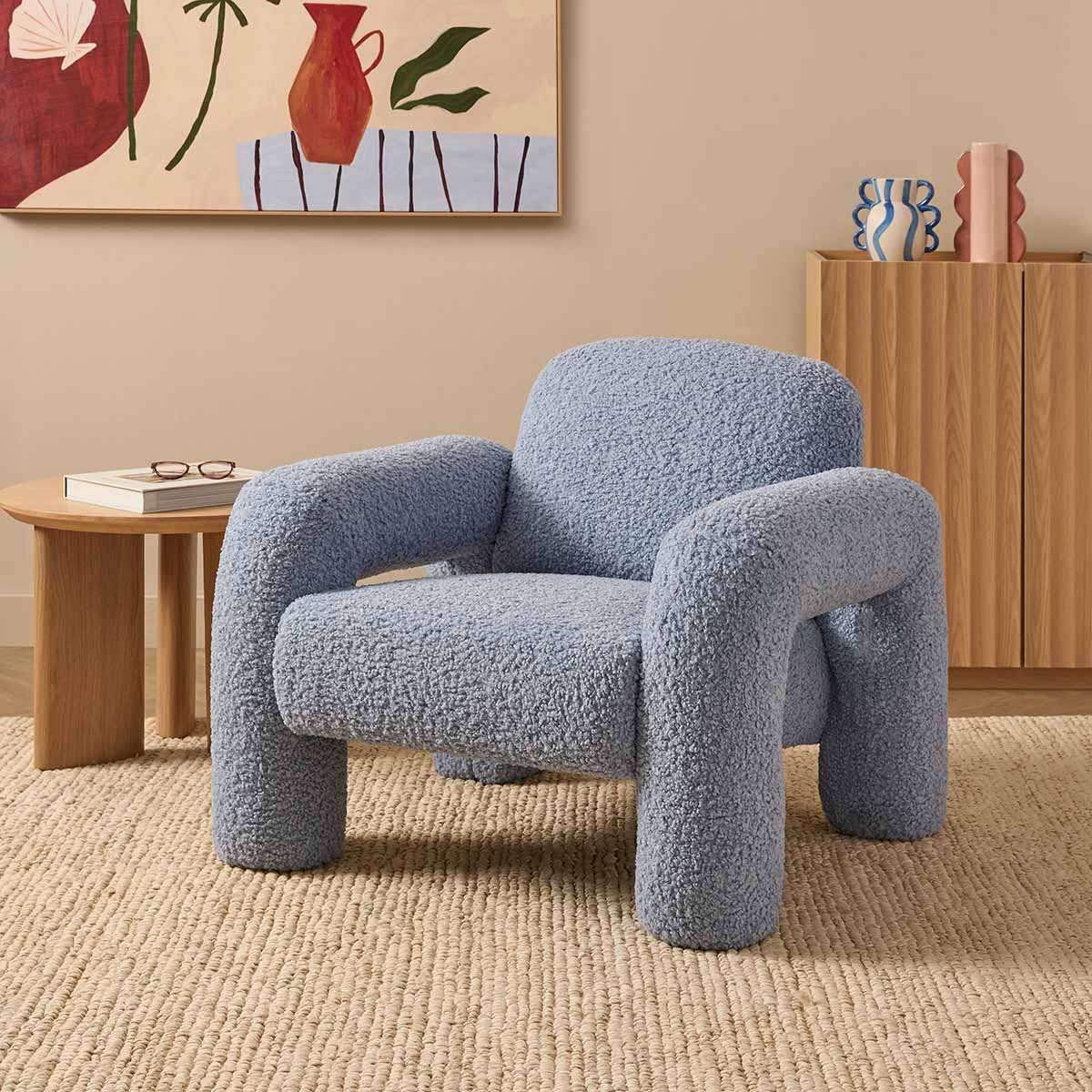 Felix Teddy Occasional Chair - Pale Blue