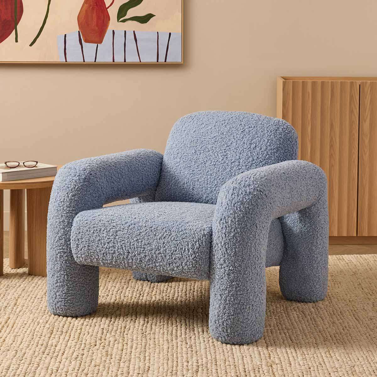 Felix Teddy Occasional Chair - Pale Blue