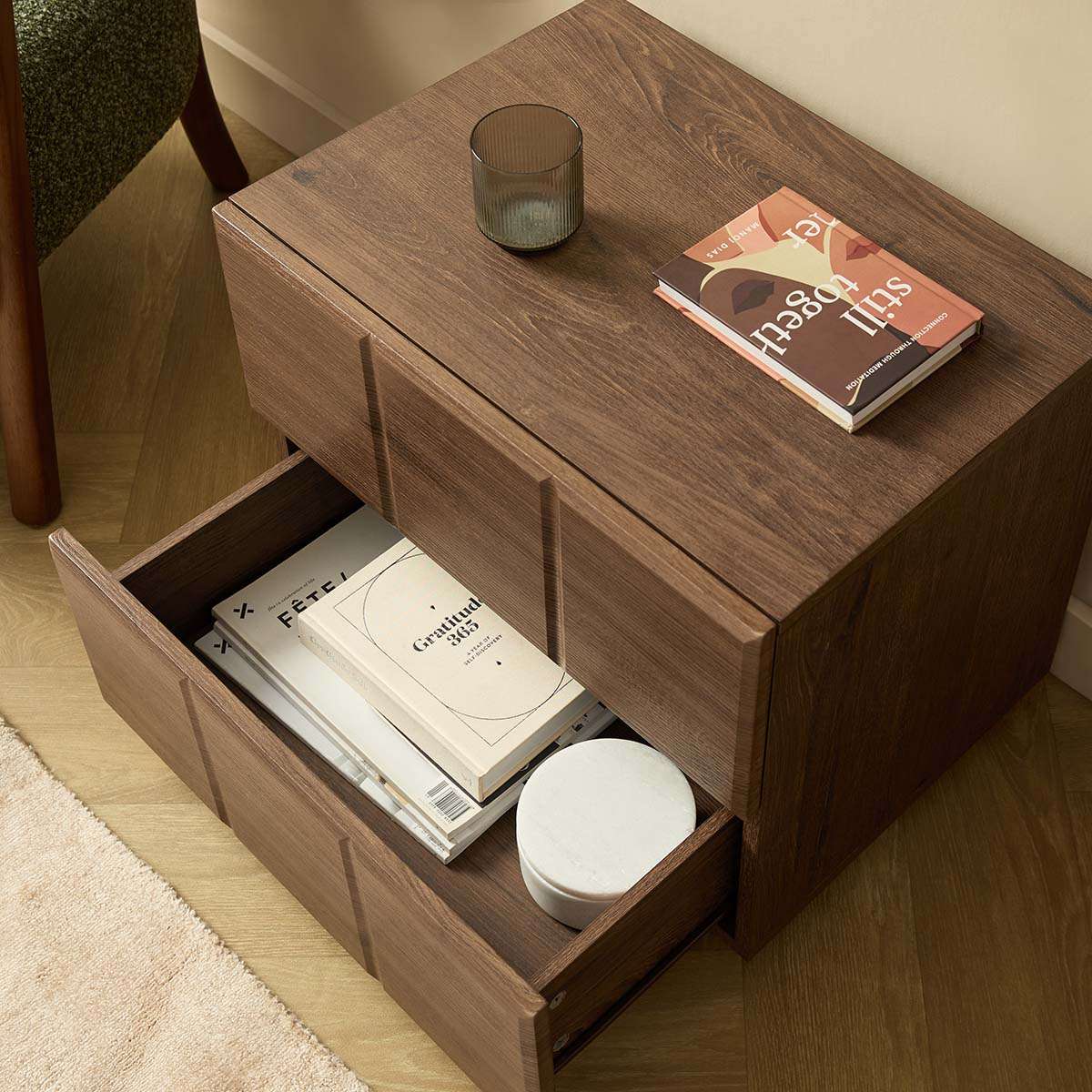 Sonny Checkerboard Bedside - Walnut