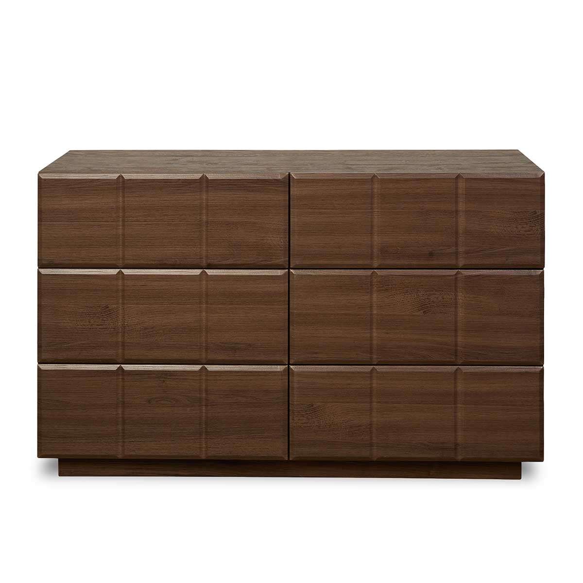 Sonny Checkerboard Six Drawer - Walnut