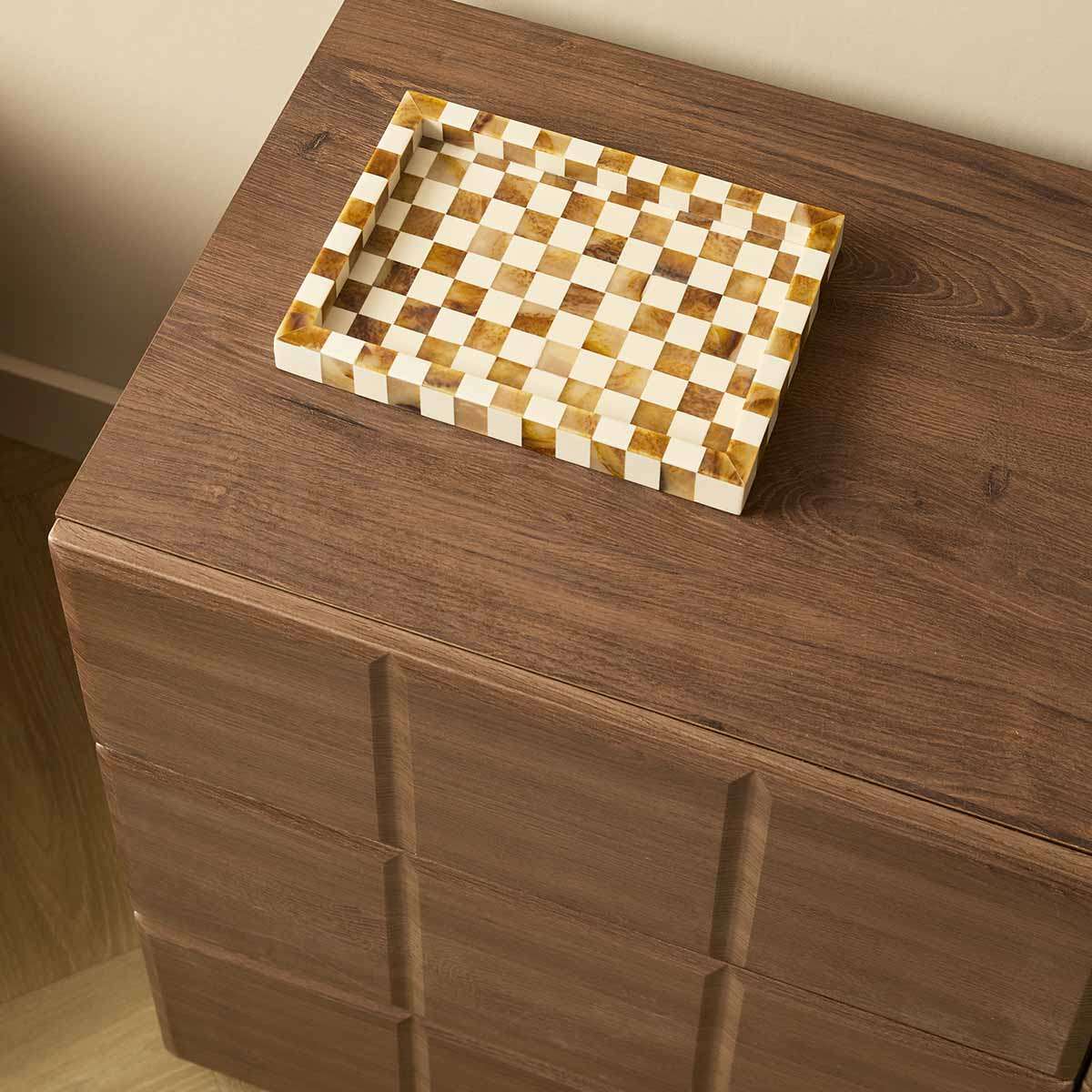 Sonny Checkerboard Six Drawer - Walnut