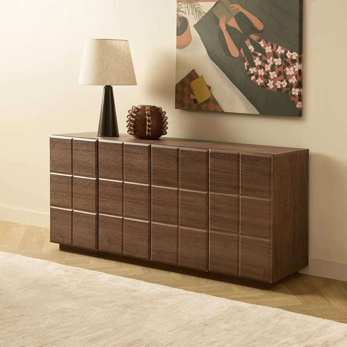 Sonny Checkerboard Buffet - Walnut