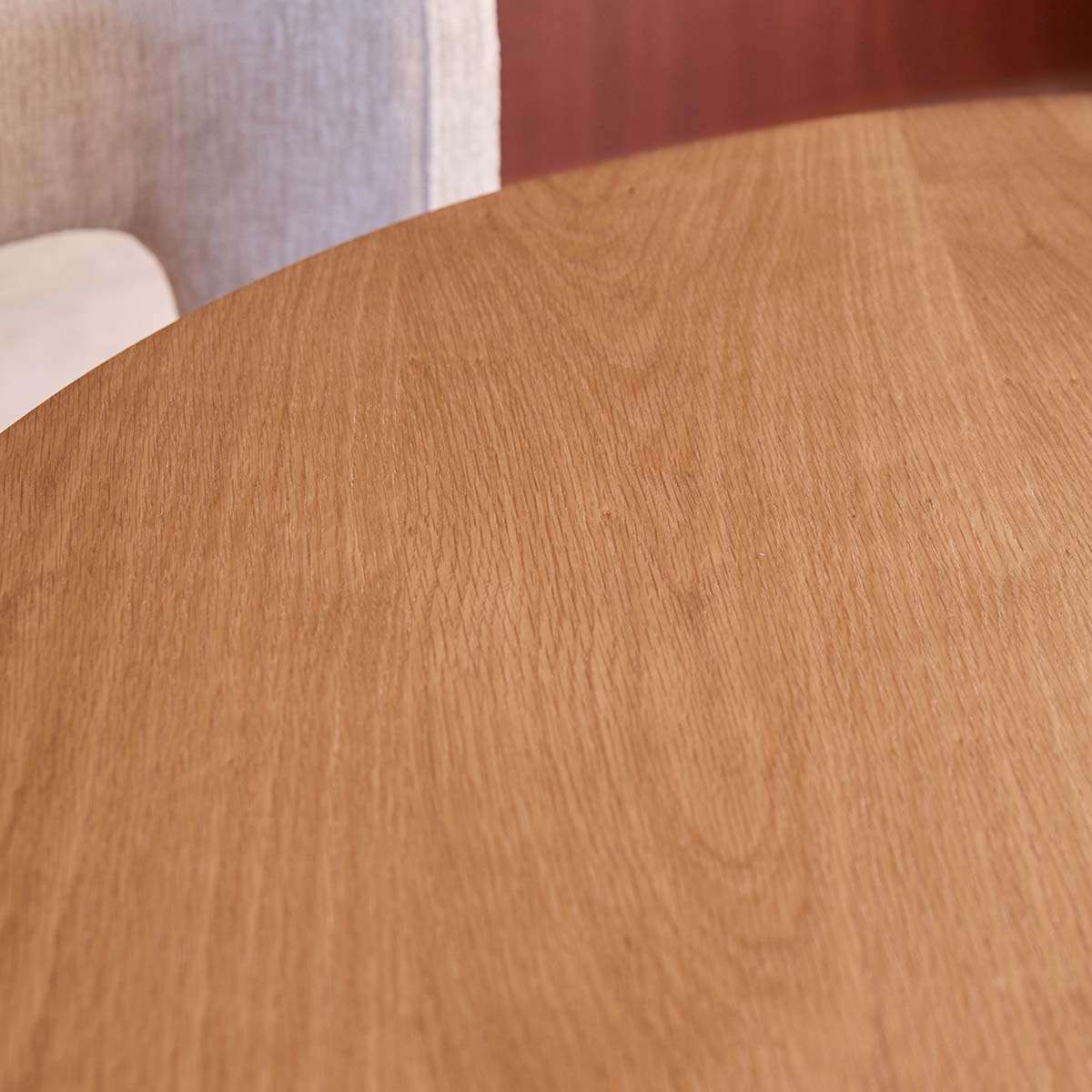 Mila Oak Round Four Seater Dining Table - Natural