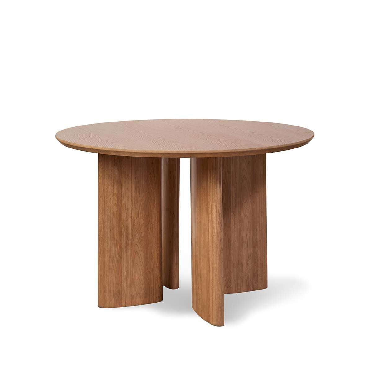 Mila Oak Round Four Seater Dining Table - Natural