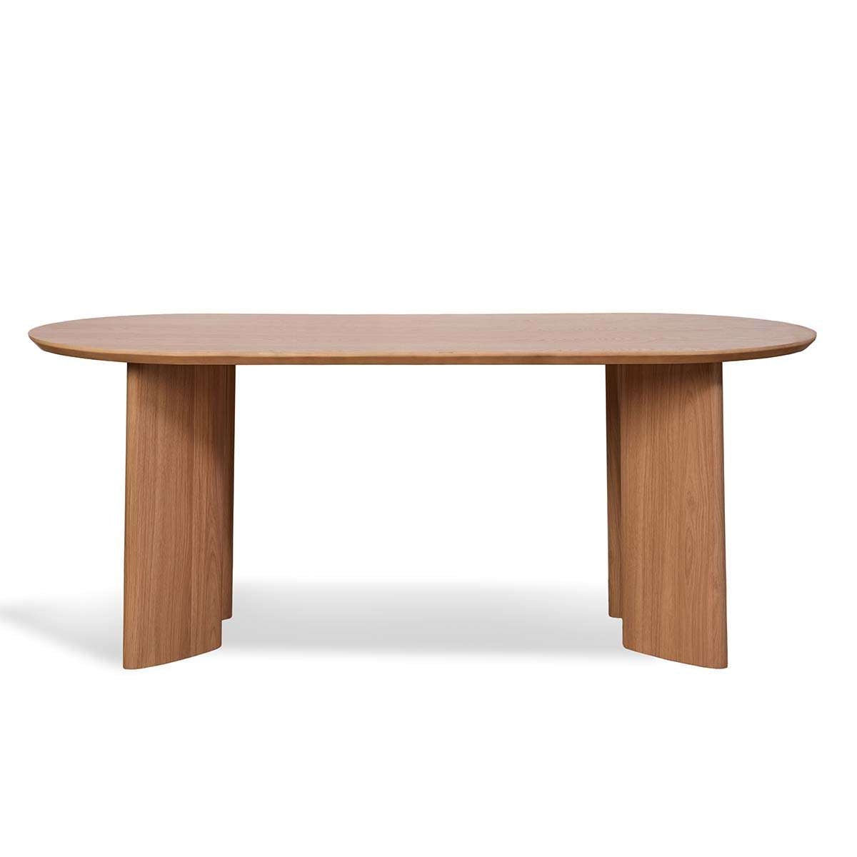 Mila Oak Oval Six Seater Dining Table - Natural