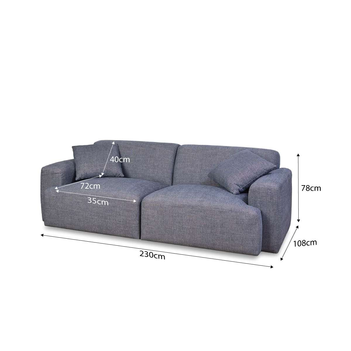 Dylan 2.5 Seater Sofa - Blue