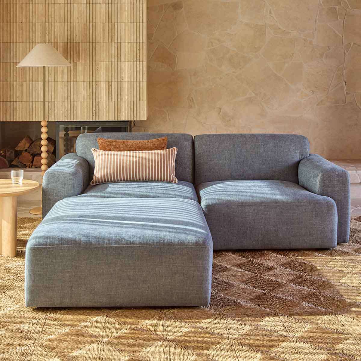 Dylan Large Ottoman - Blue
