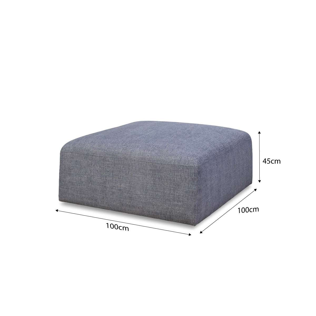 Dylan Large Ottoman - Blue