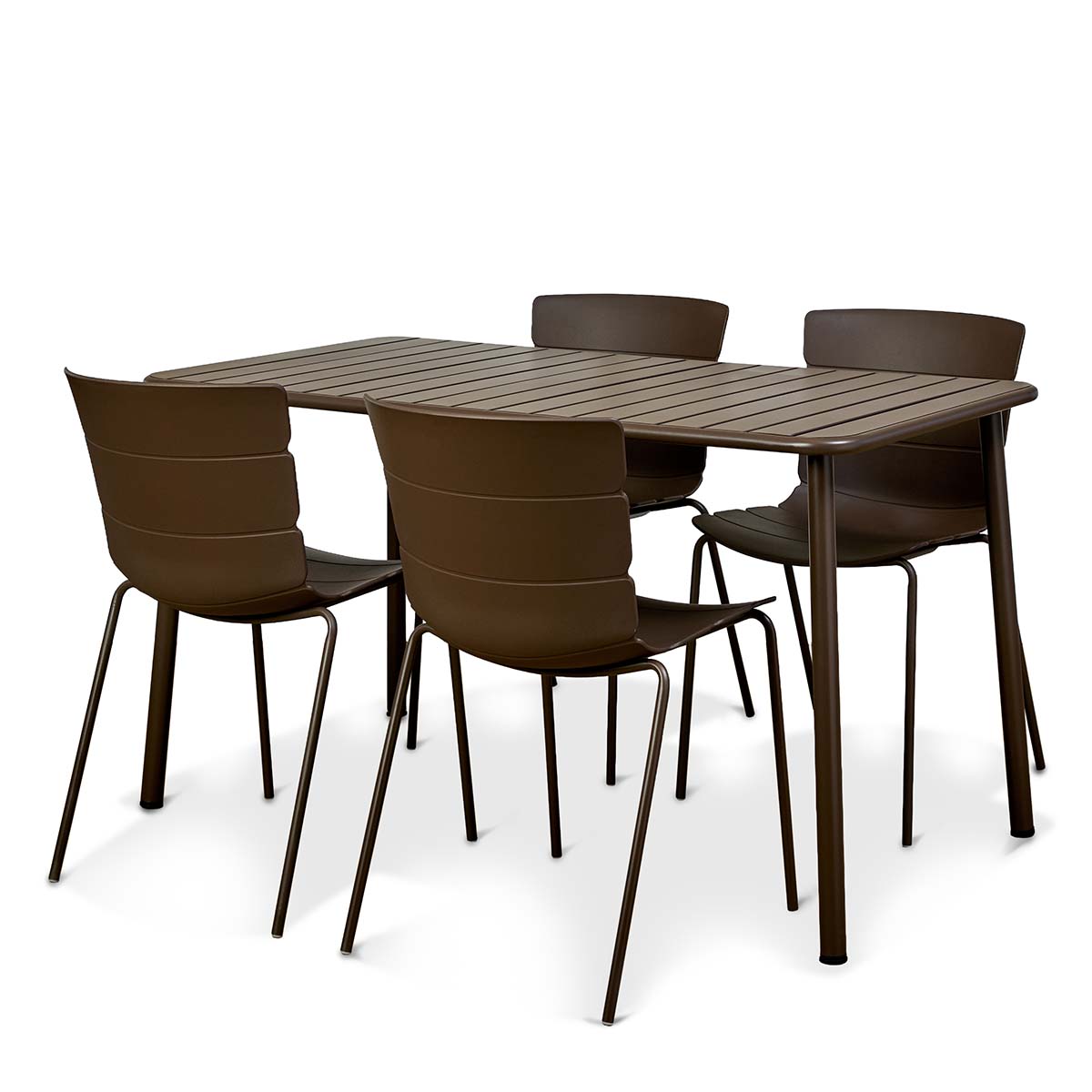 Ravello Outdoor Five Piece Dining Set Chocolate