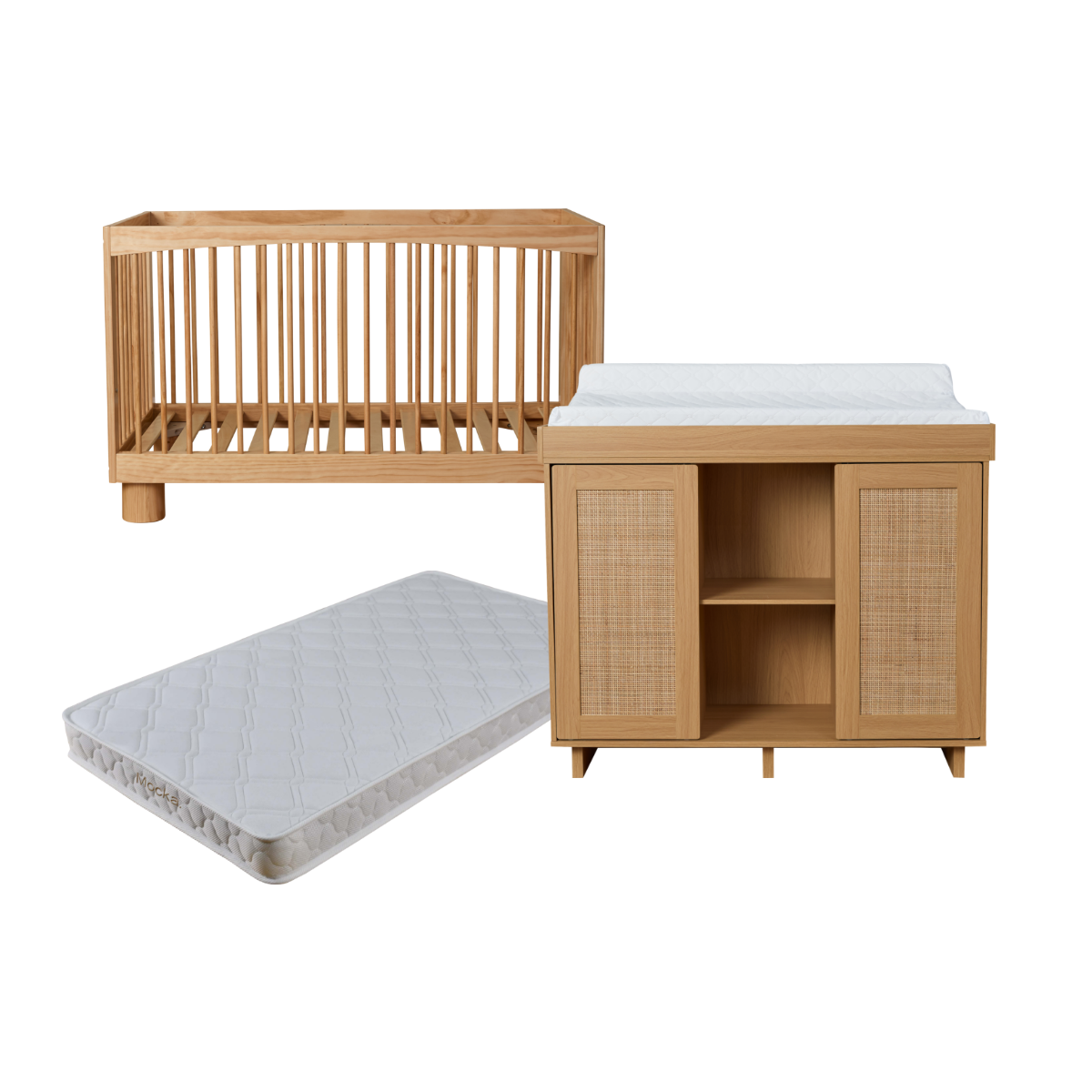 Addison Natural Four Piece Nursery Set