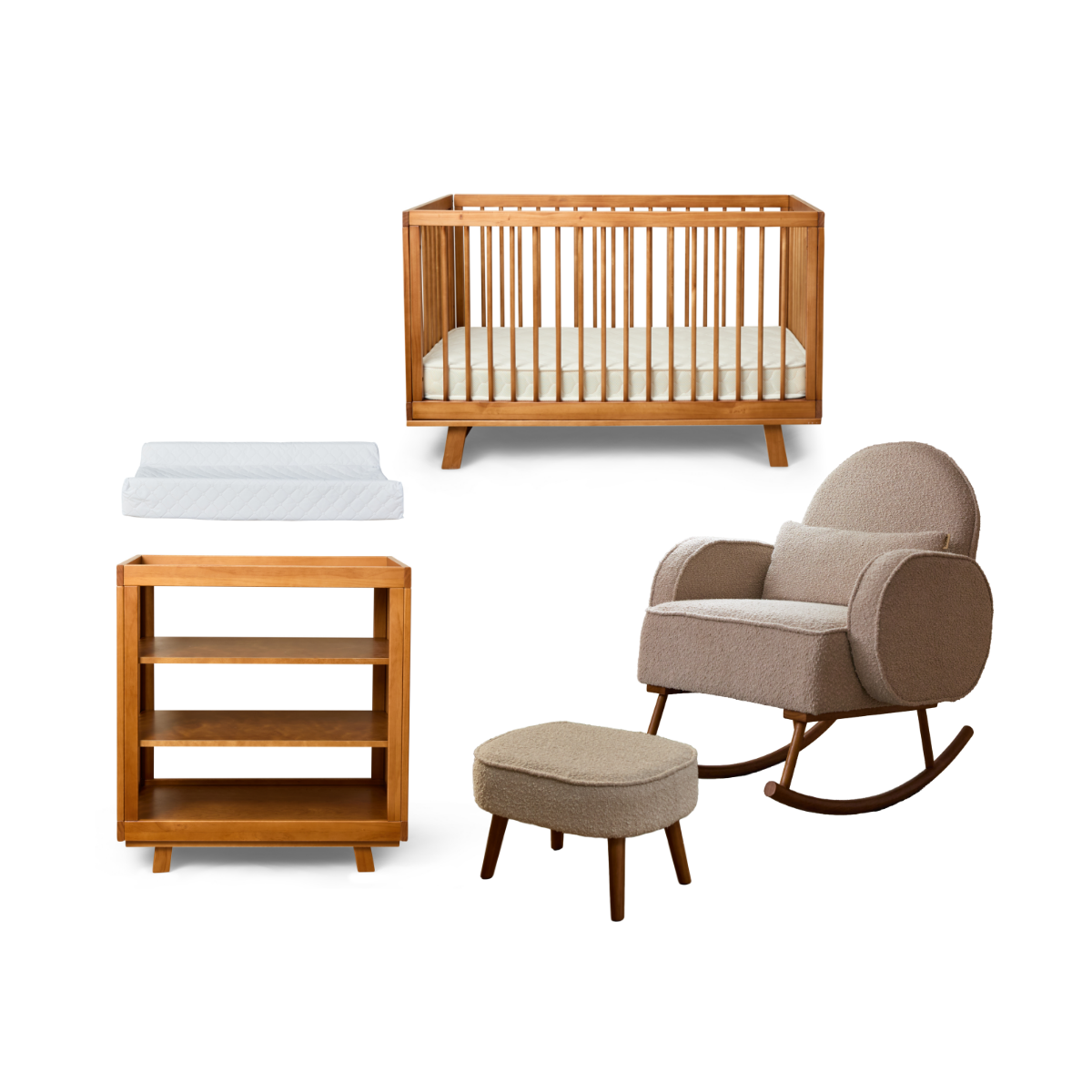 Aspen Hazelnut Six Piece Nursery Set