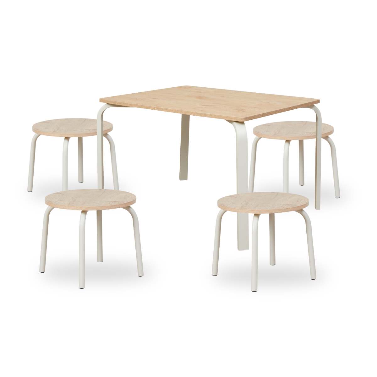 Mini Brixton Cream Four Seater Set