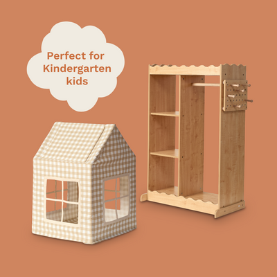 The Play and Pack Up Bundle - Theo Wardrobe and Zoo Toy Storage